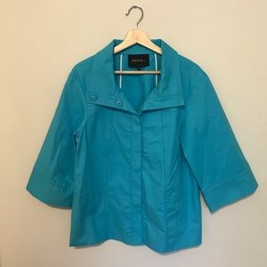 Lafayette 148 Medium Business Blazer Jacket Blue